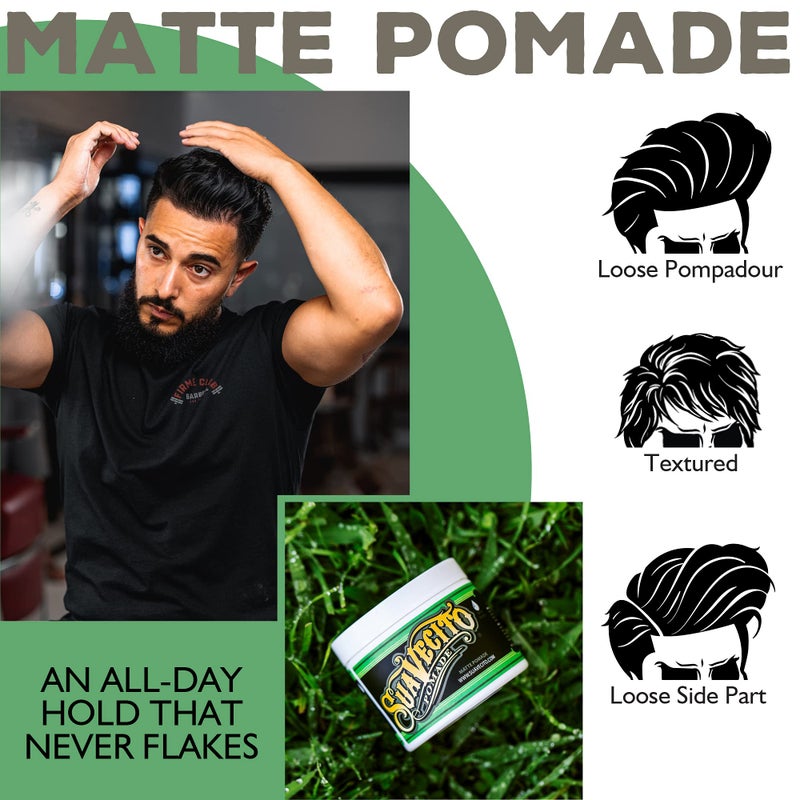 Suavecito Pomade Matte (No Shine) Formula 4 oz, 2 Pack - Medium Hold Hair Pomade For Men - Matte Hair Paste For Natural Texture Hairstyles - Image 3